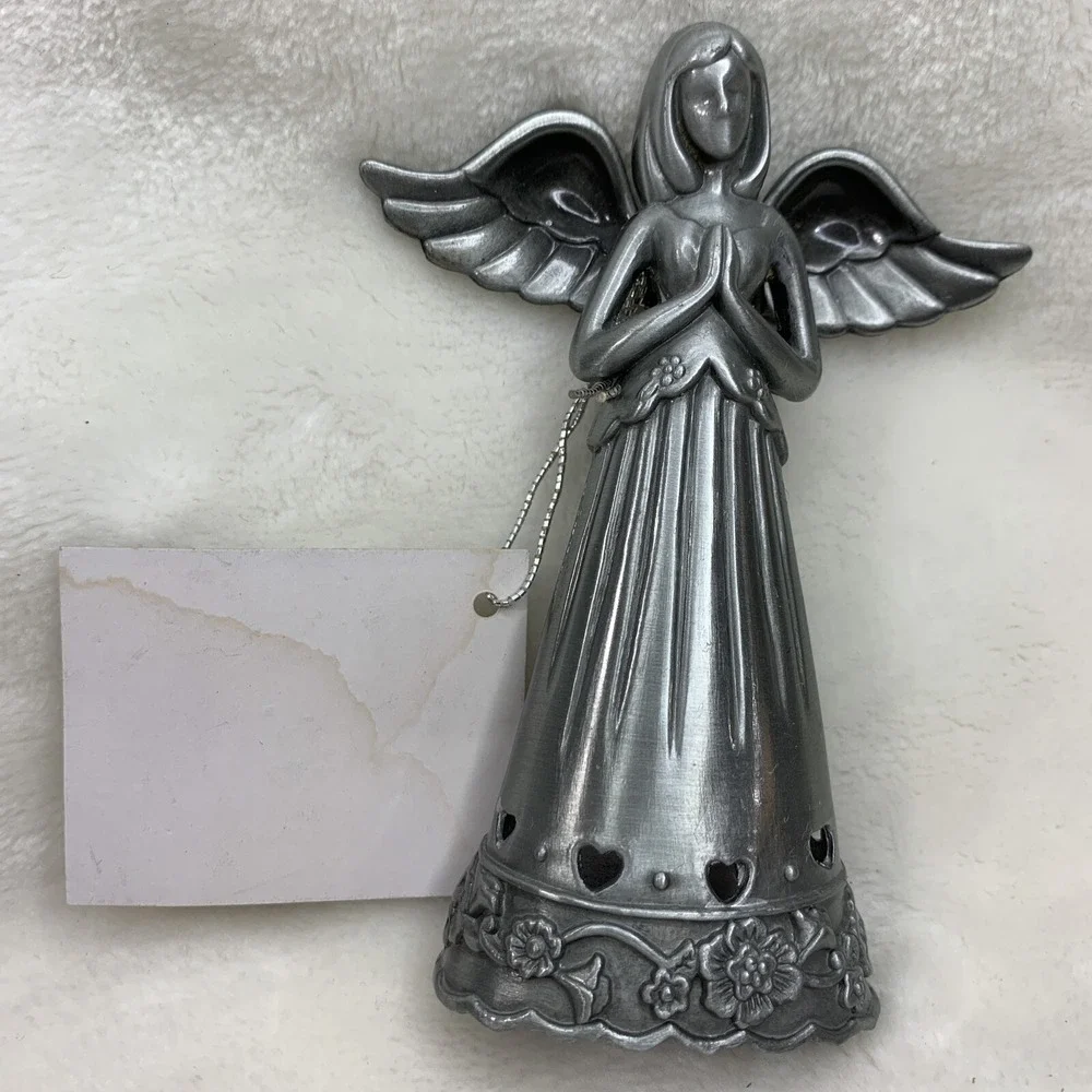 Faithful Angels by GANZ Angel Of Faith Pewter 3.5 in tall Shelf Sitter Ornament - Picture 5 of 12